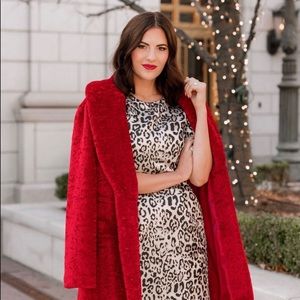 Rachel Parcell Metallic Leopard Print Dress